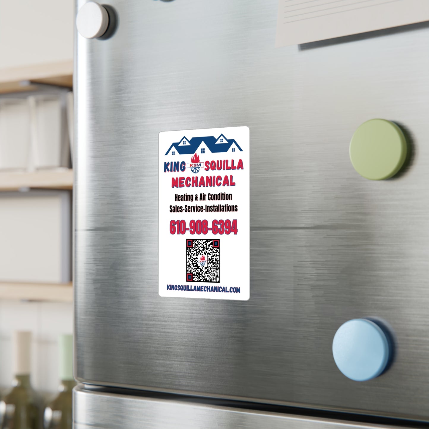 KSM Logo & QR Contact Sticker - King Squilla Mechanical
