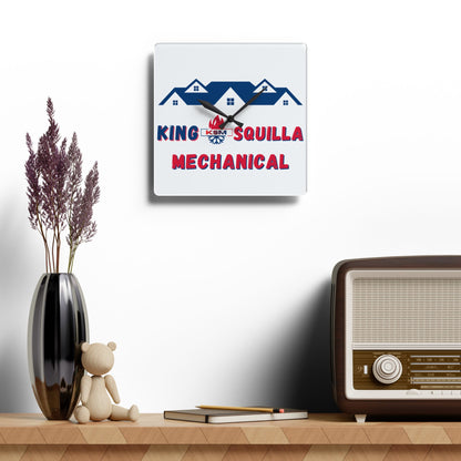 KSM Acrylic Wall Clock — King Squilla Mechanical Light Logo - King Squilla Mechanical