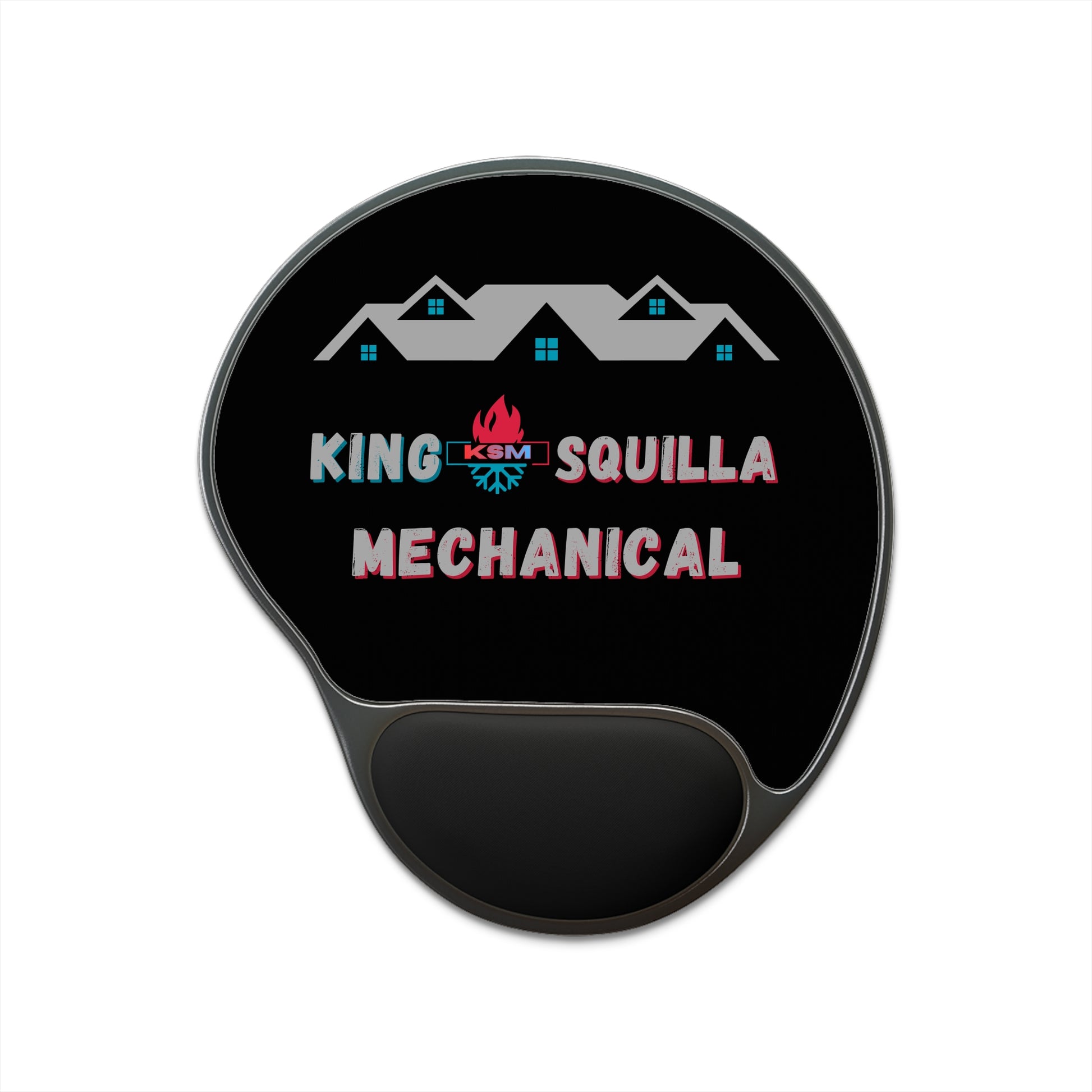 KSM Mouse Pad with Wrist Rest - Office Desk Accessory - King Squilla Mechanical