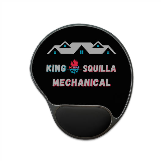 KSM Mouse Pad with Wrist Rest - Office Desk Accessory - King Squilla Mechanical