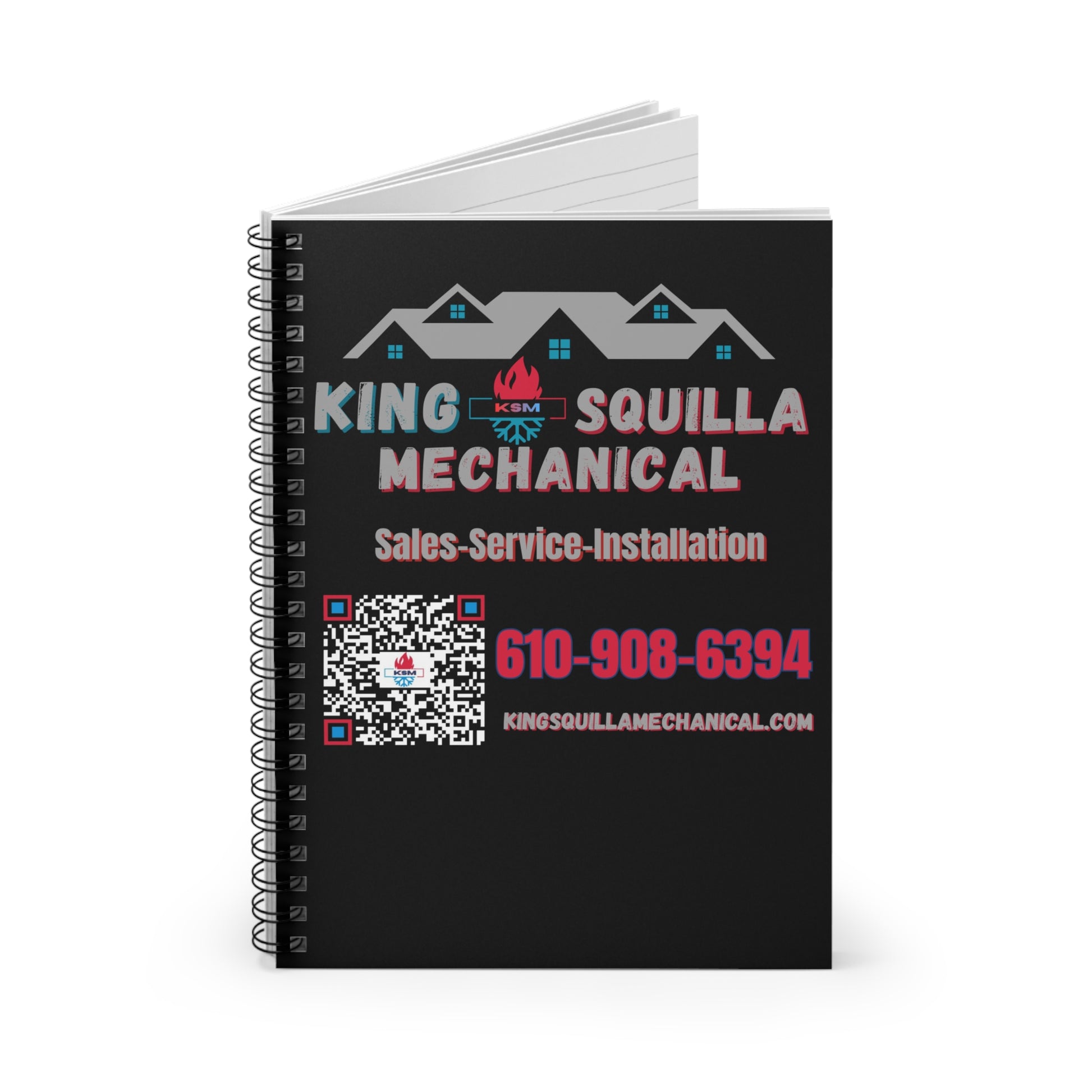 KSM Spiral Notebook - HVAC Sales & Service Notebook - King Squilla Mechanical