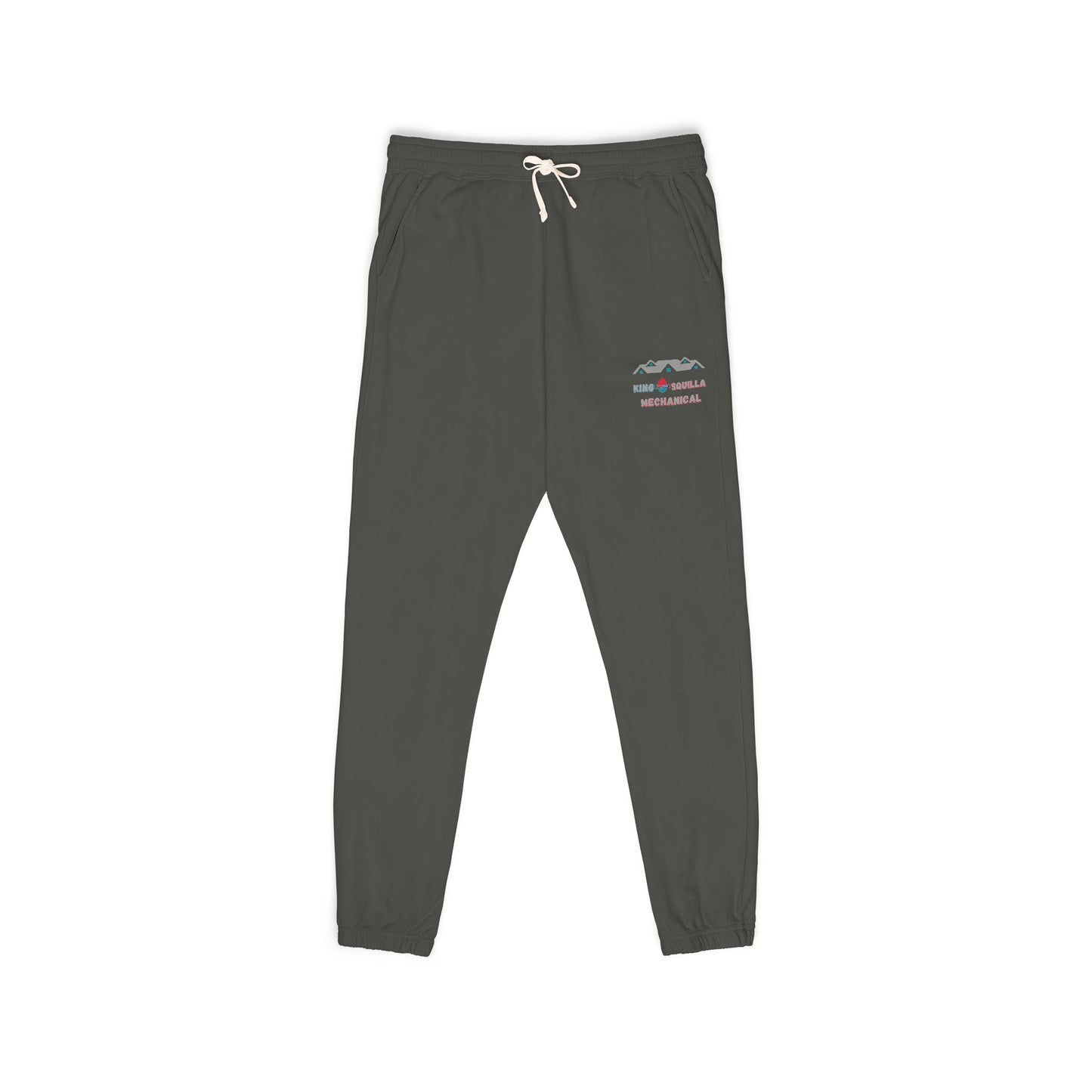 KSM Fleece Sweatpants with Retro Script Logo - King Squilla Mechanical