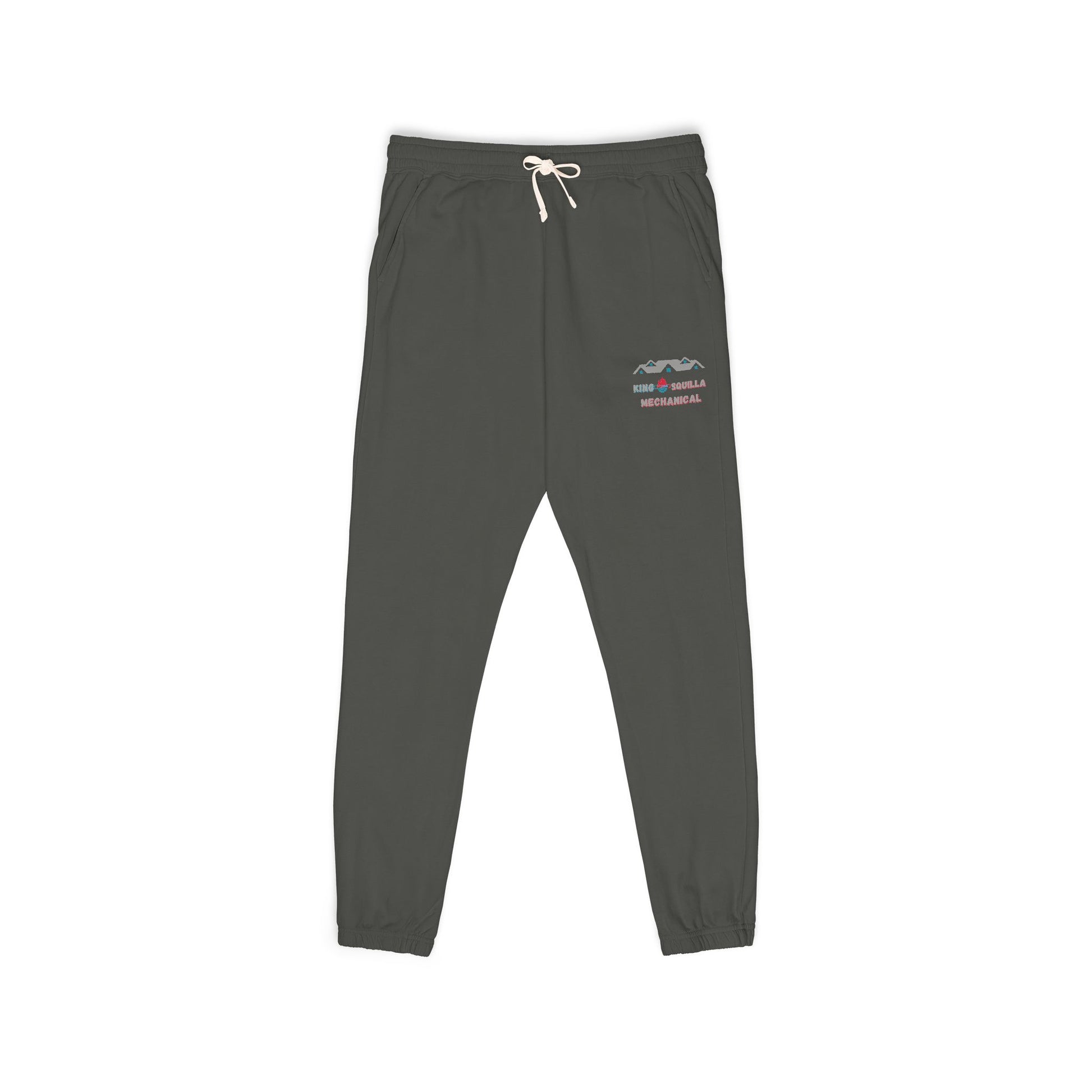 KSM Fleece Sweatpants with Retro Script Logo - King Squilla Mechanical
