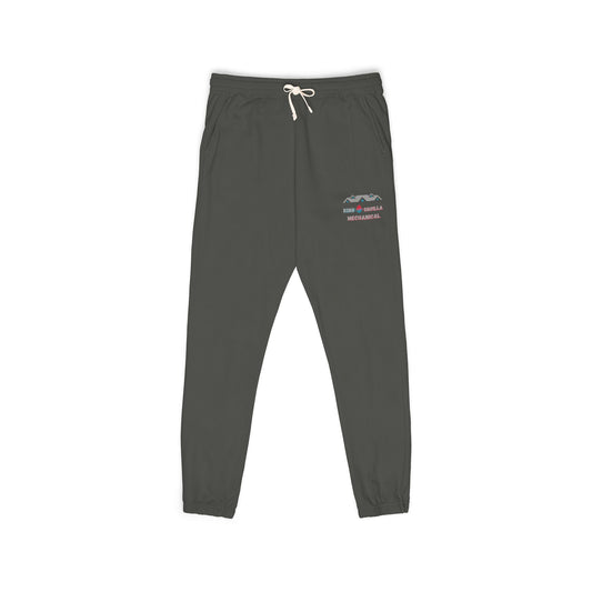 KSM Fleece Sweatpants with Retro Script Logo - King Squilla Mechanical