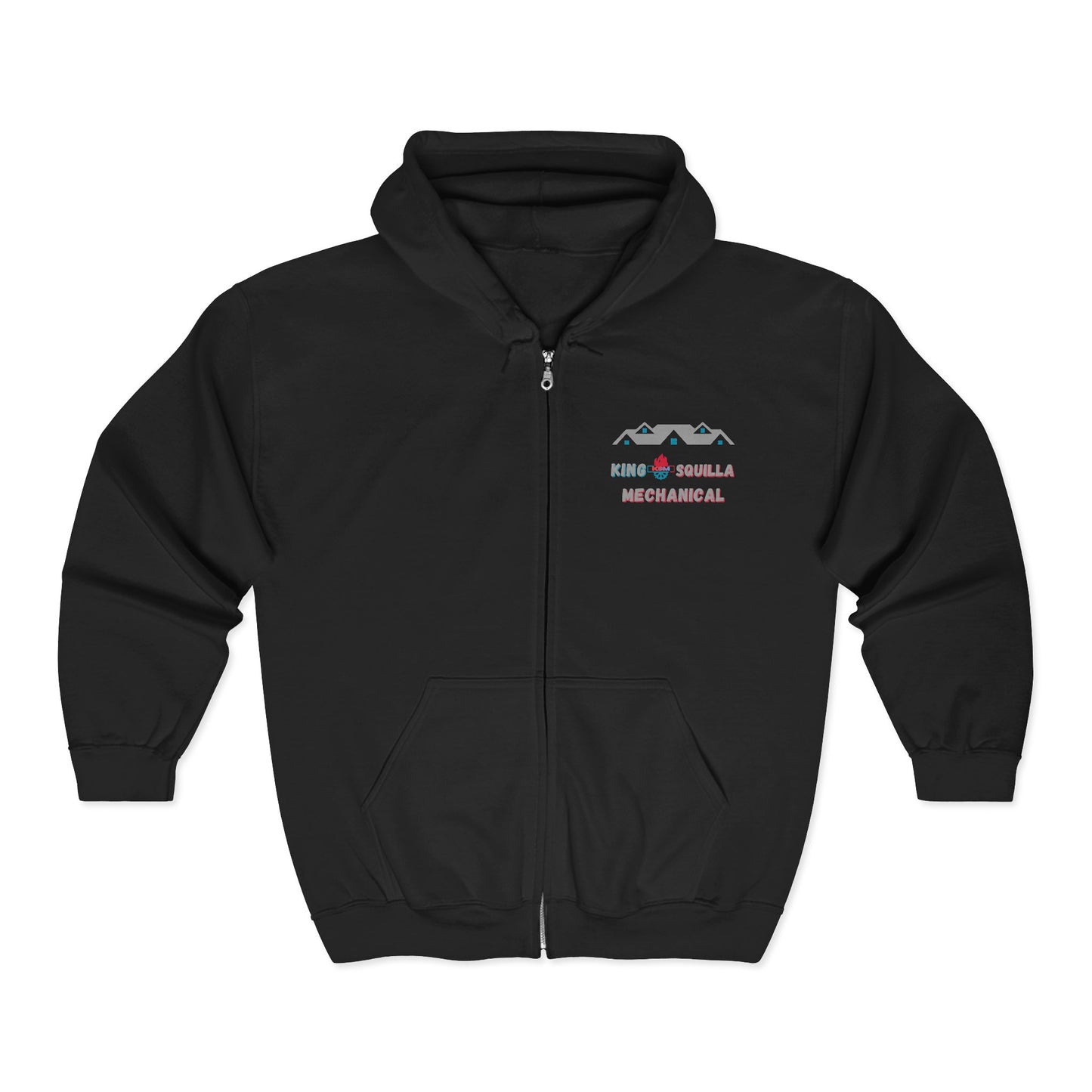 KSM Zip Hoodie — King Squilla Mechanical Logo - King Squilla Mechanical