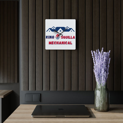 KSM Acrylic Wall Clock — King Squilla Mechanical Light Logo - King Squilla Mechanical