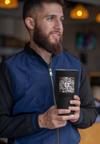 KSM 30oz Insulated Tumbler - Logo with QR Code - King Squilla Mechanical