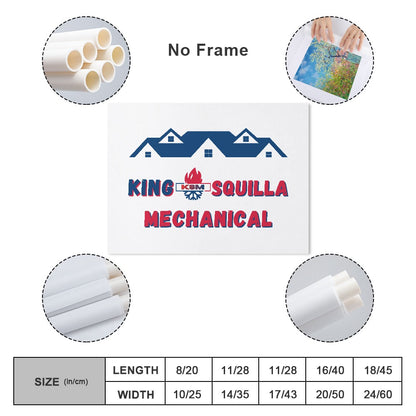 KSM Light Logo Canvas Print - Multiple Sizes No Frame - King Squilla Mechanical