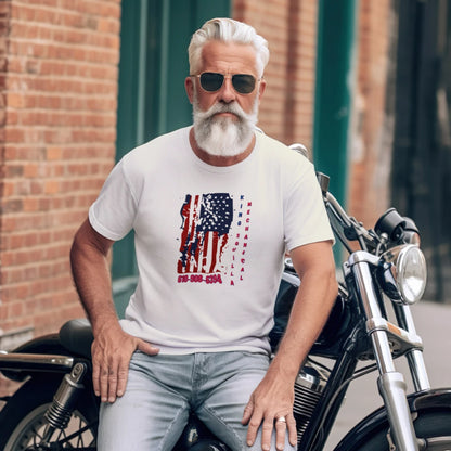 KSM Vertical Color Flag Gildan G200 Adult Ultra Cotton T-Shirt - King Squilla Mechanical