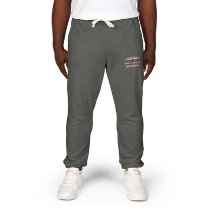 KSM Fleece Sweatpants with Retro Script Logo - King Squilla Mechanical