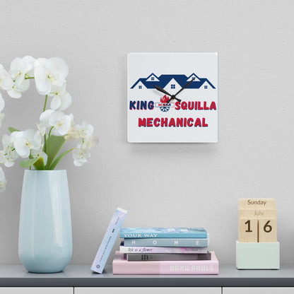 KSM Acrylic Wall Clock — King Squilla Mechanical Light Logo - King Squilla Mechanical