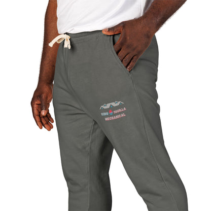 KSM Fleece Sweatpants with Retro Script Logo - King Squilla Mechanical