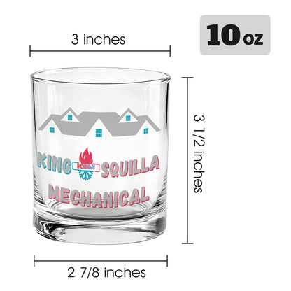 10 oz Whiskey Glass with Crystal Embellishment - King Squilla Mechanical