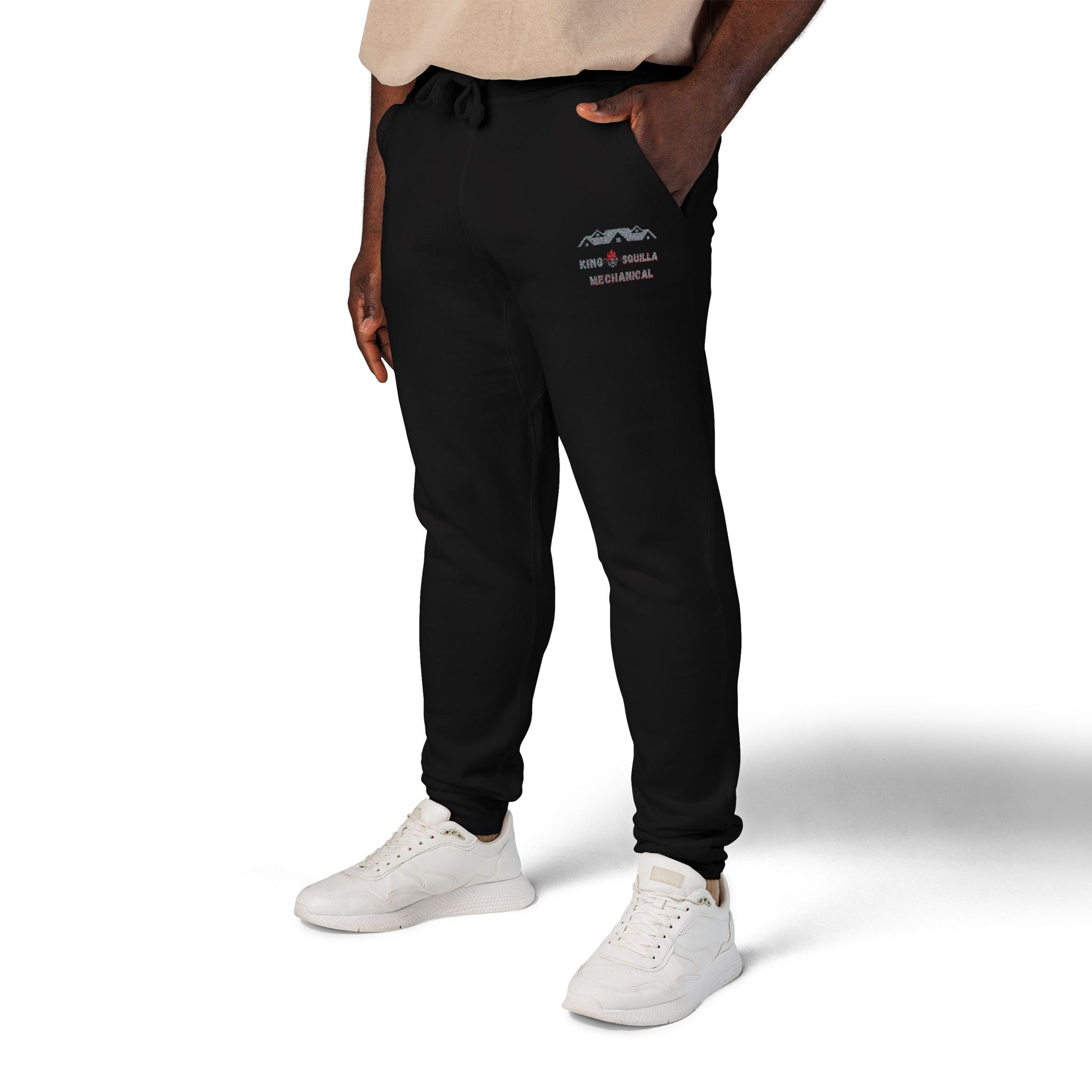 KSM Black Sweatpants – Cozy Fleece Joggers - King Squilla Mechanical