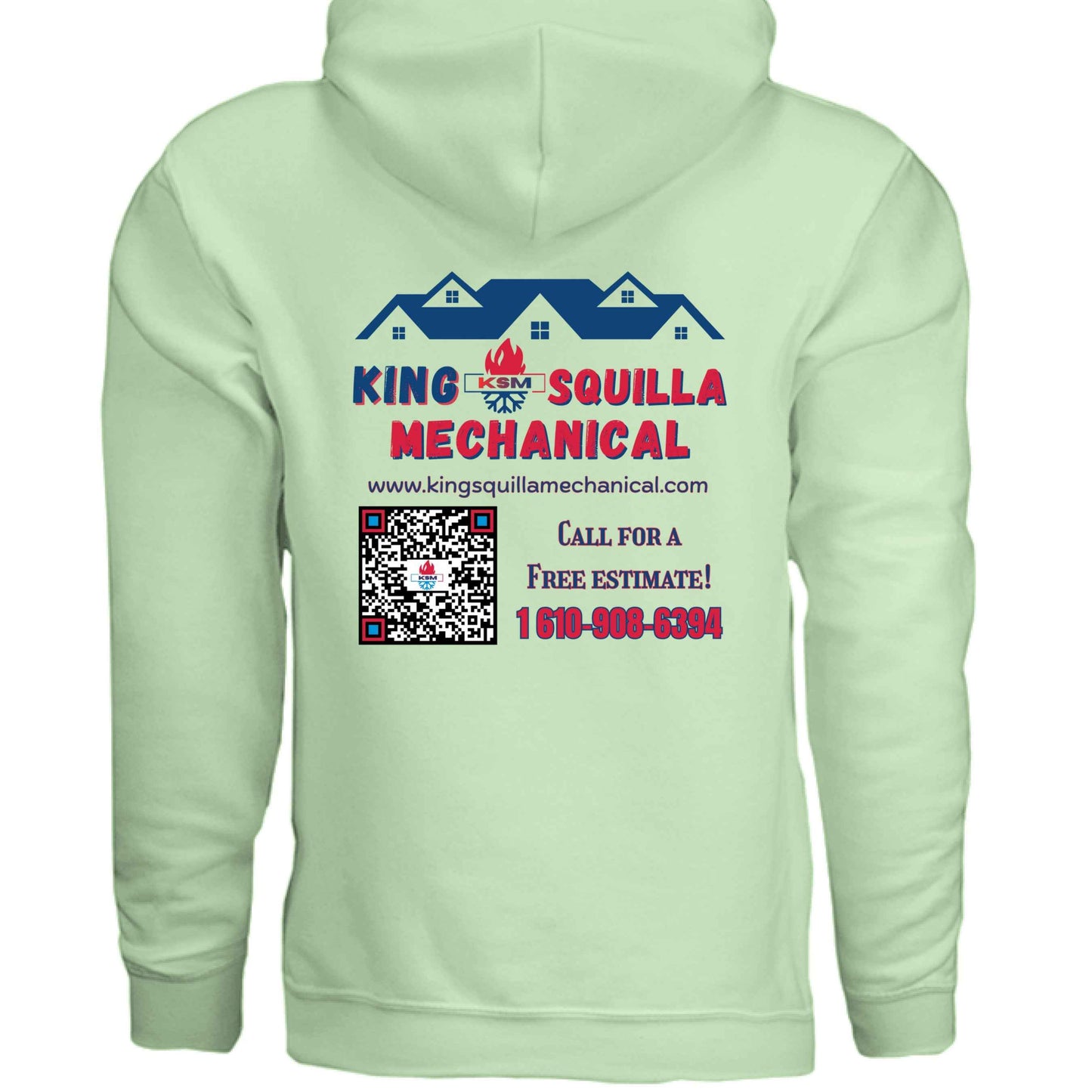 King Squilla Mechanical HVAC Branded Hoodie - Professional Technician Apparel