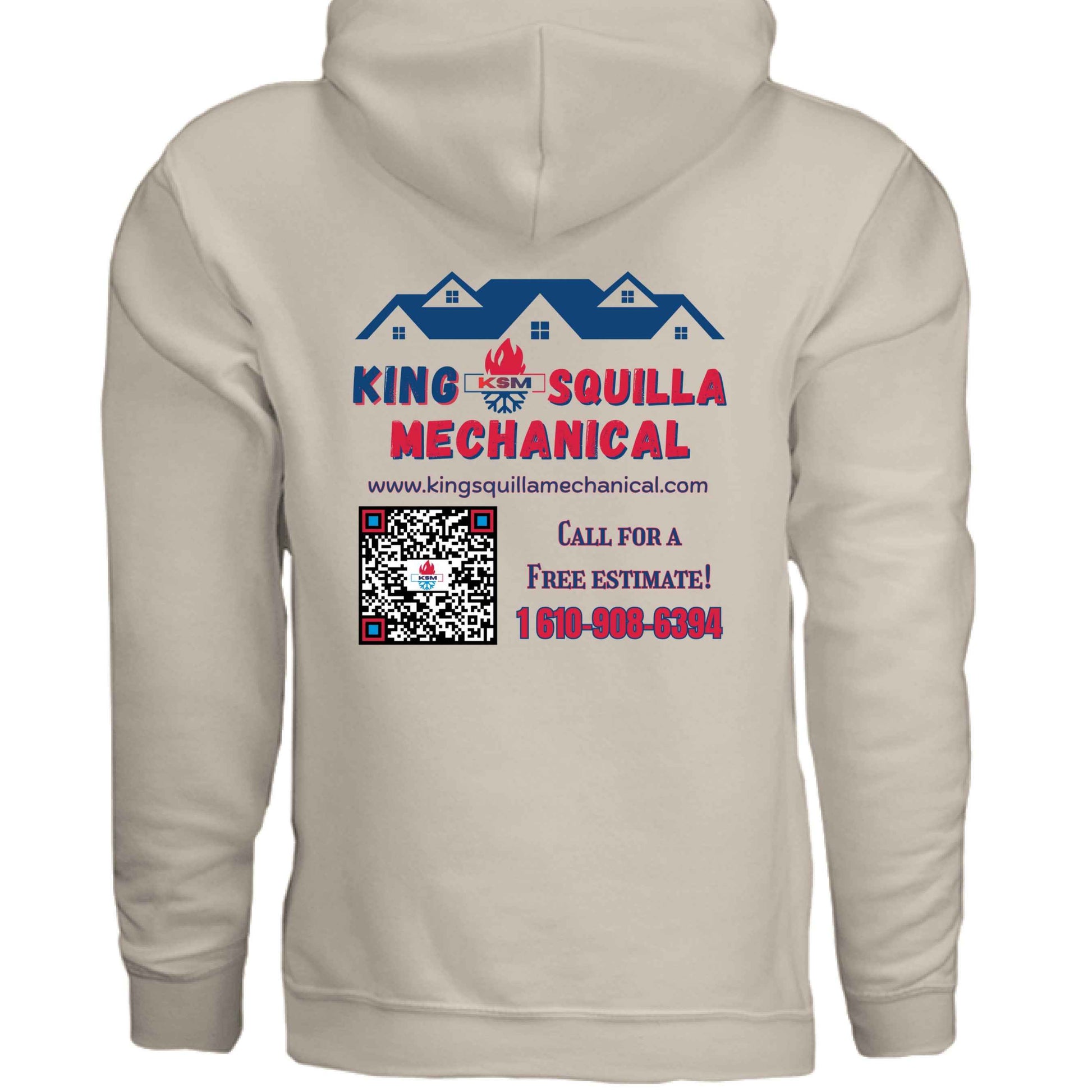 King Squilla Mechanical HVAC Branded Hoodie - Professional Technician Apparel