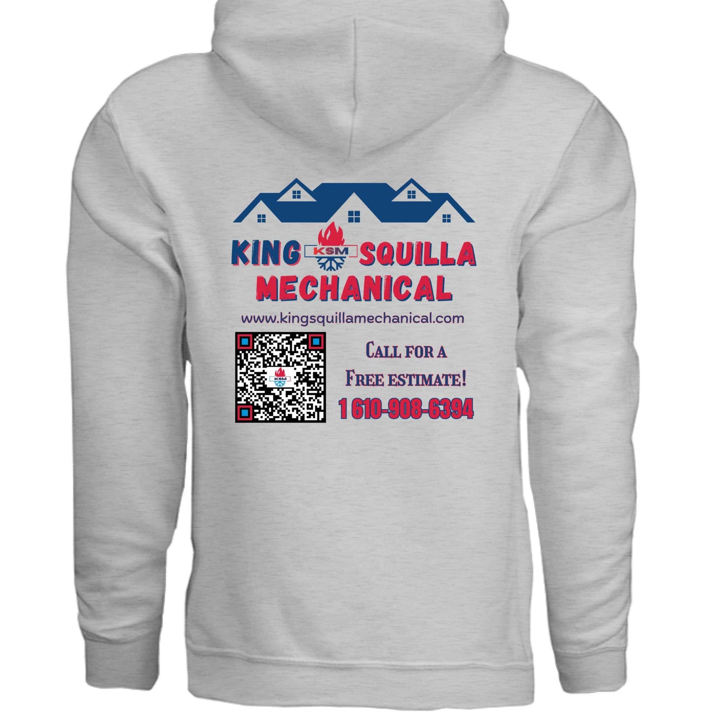 King Squilla Mechanical HVAC Branded Hoodie - Professional Technician Apparel