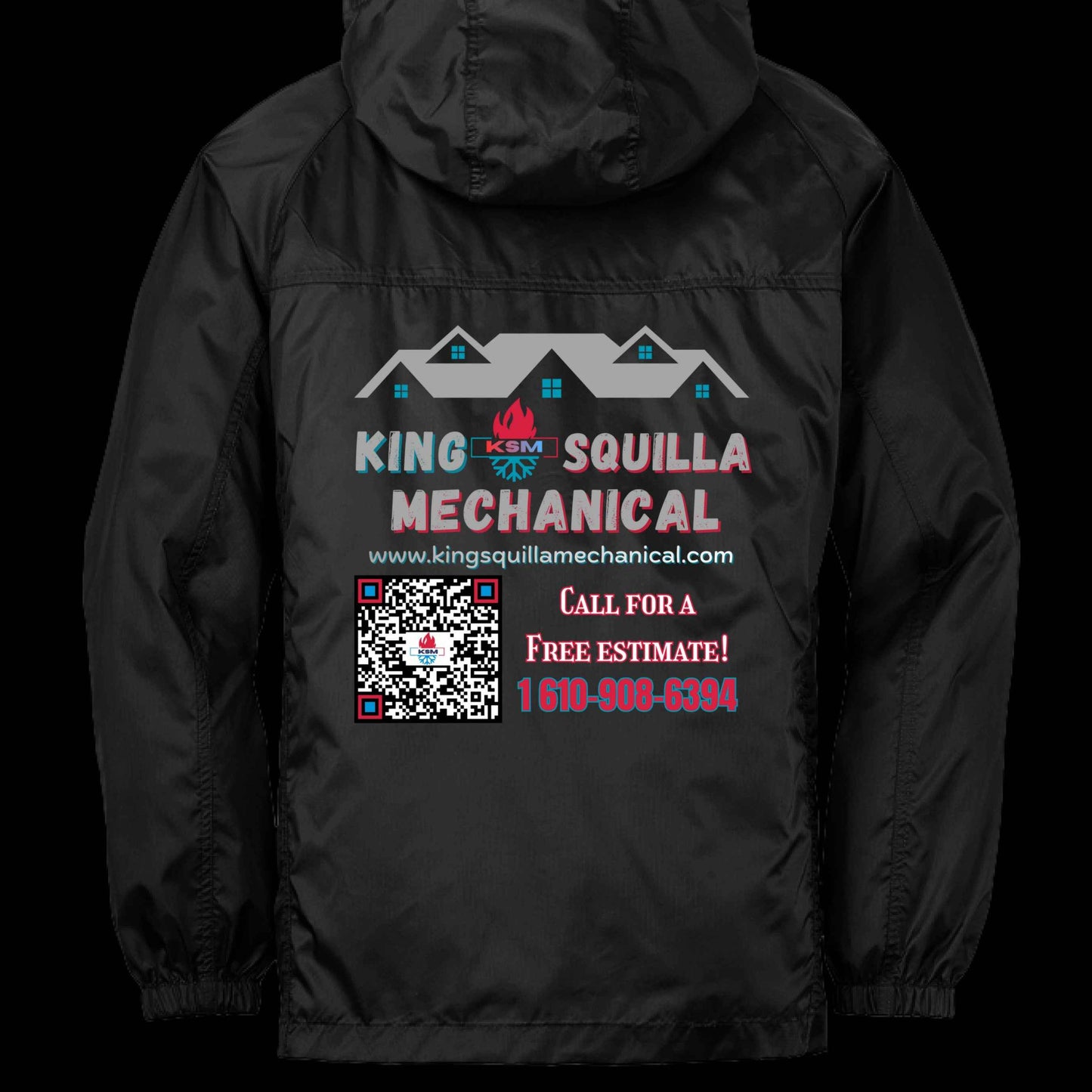 HVAC Technician Jacket - Packable Windbreaker Workwear